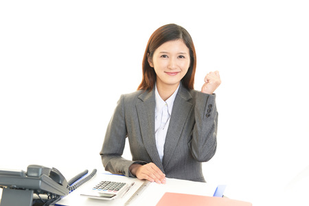 Office lady smilingの写真素材