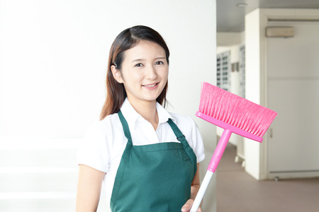 Woman with a cleaningの写真素材