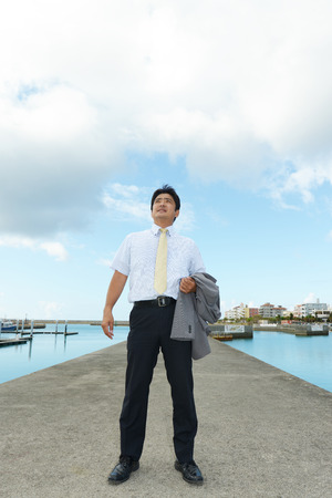 Portrait of an Asian businessmanの写真素材