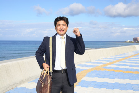 Portrait of an Asian businessmanの写真素材