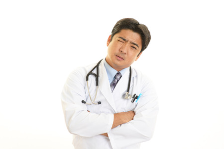 Doctor thinkingの写真素材