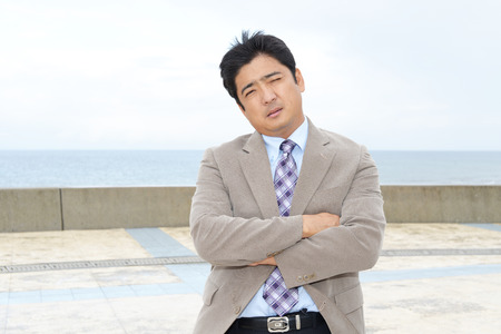 The anguish businessmanの写真素材