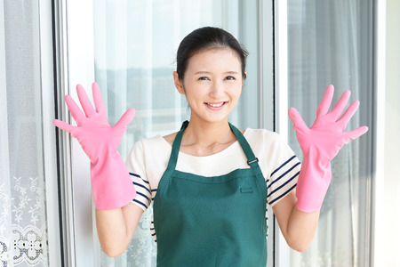 Woman with a cleaningの写真素材