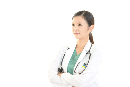 Portrait of a female doctorの写真素材