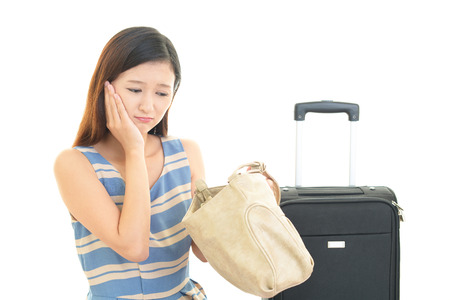 women who leave something.の写真素材