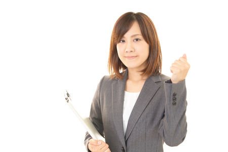 The woman who enjoys workingの写真素材