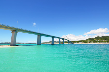 Sea of emerald green of the Okinawa.の写真素材