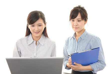 Working Asian business womenの写真素材