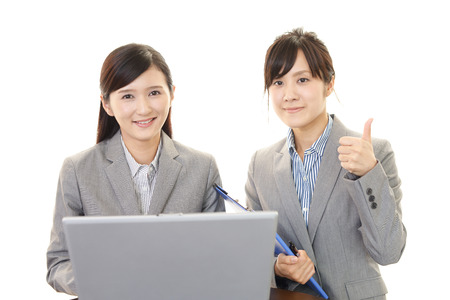 Working Asian business womenの写真素材