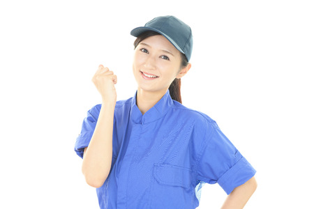 Smiling female workerの写真素材