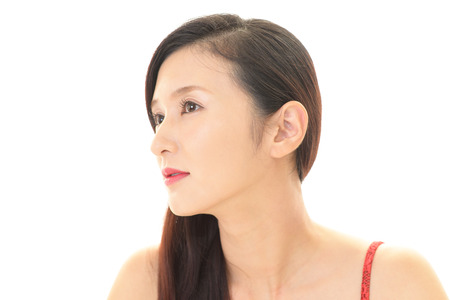 Relaxed beautiful young woman.の写真素材