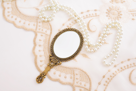 Hand mirrorの写真素材