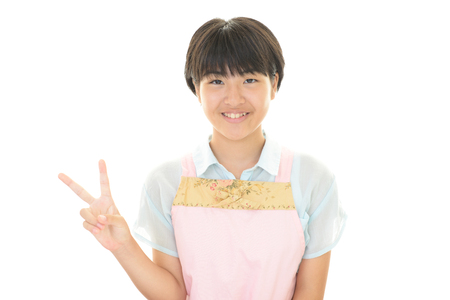 A smiling teen girlの写真素材