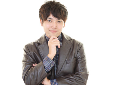 Portrait of an Asian manの写真素材