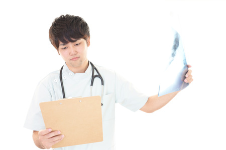 Doctor Checking X-rayの写真素材
