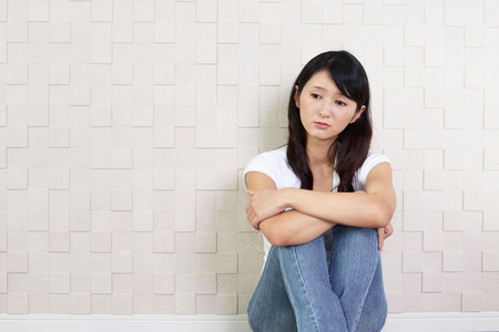 Woman in depressionの写真素材