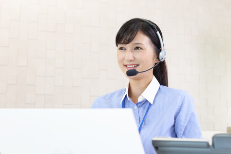 Smiling call center operatorの写真素材
