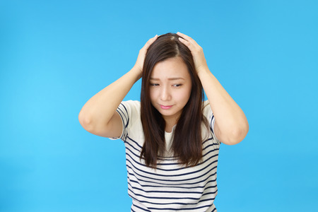 Woman in depressionの写真素材