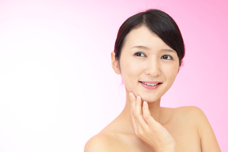 Beautiful young woman smilingの写真素材
