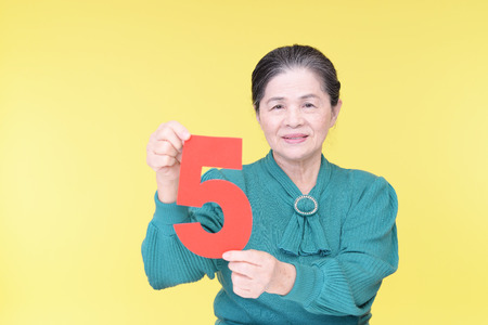 Smiling old womanの写真素材