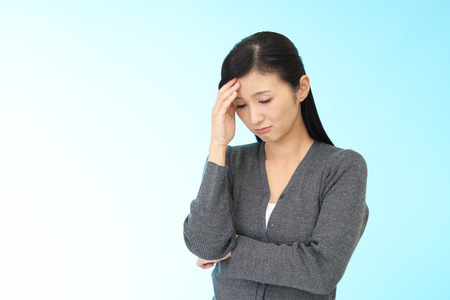 Woman in depressionの写真素材