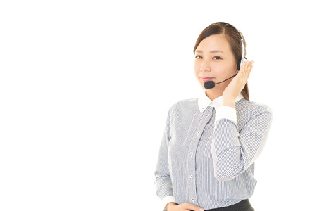 Smiling call center operatorの写真素材