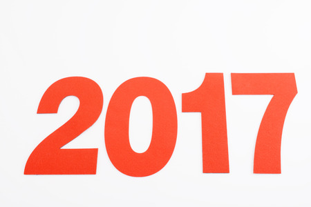 2017 on white backgroundの写真素材