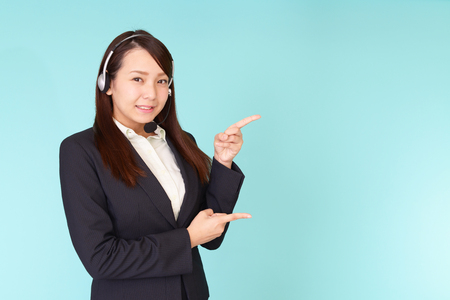 Smiling call center operatorの写真素材