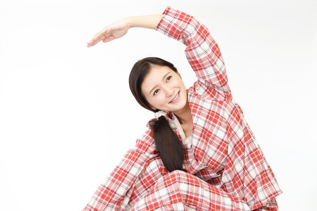 Relaxed young woman.の写真素材