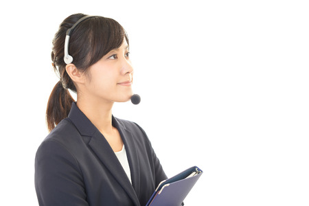 Smiling call center operatorの写真素材