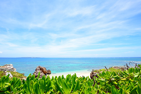 Beautiful beach in Okinawaの写真素材