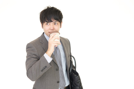 Man drinking coffeeの写真素材