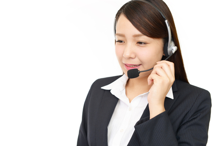 Smiling call center operatorの写真素材