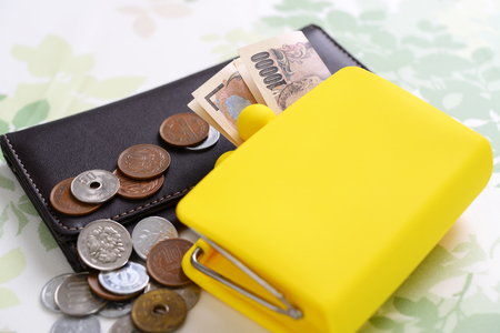 Money with walletの写真素材