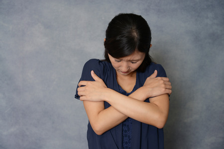 Woman in depressionの写真素材