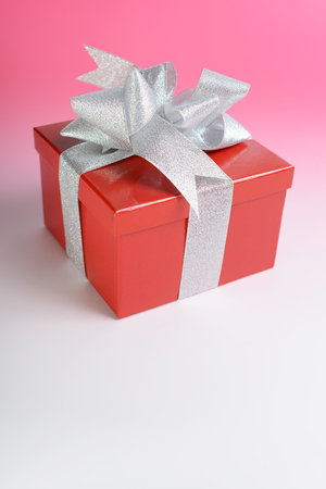 Red gift boxの写真素材