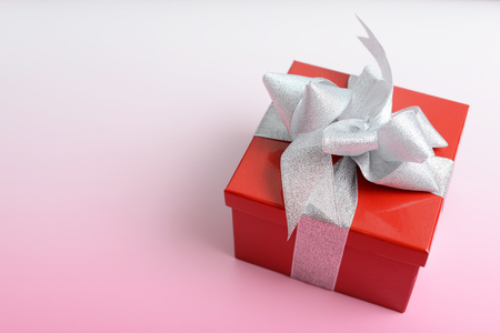 Red gift boxの写真素材