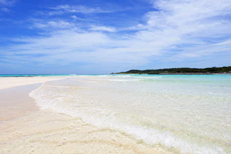 Summer sky and beautiful beach of Okinawaの写真素材