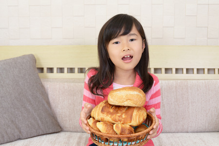 Girl with breads