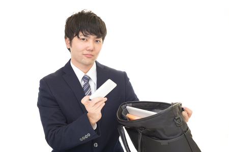 Smiling Asian businessmanの写真素材