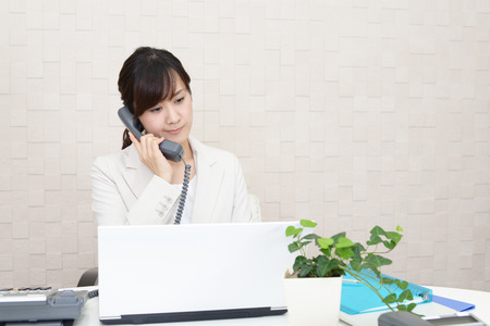 Working Asian business womanの写真素材
