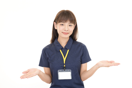 Smiling female workerの写真素材