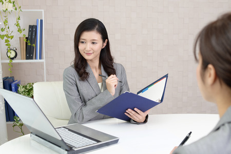 Working Asian business womenの写真素材