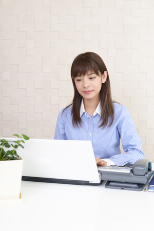 Working Asian business womanの写真素材