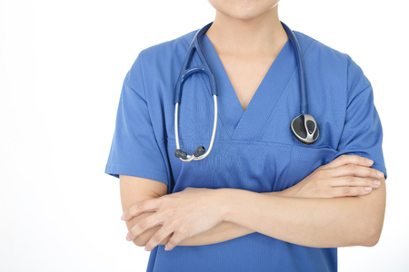 Portrait of a female doctorの写真素材