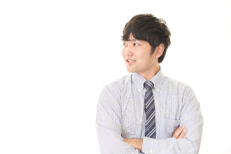 Smiling Asian businessmanの写真素材