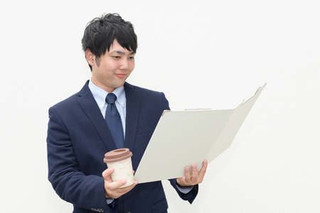 Man drinking coffeeの写真素材