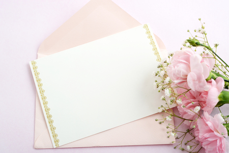Envelope with blank letterの写真素材