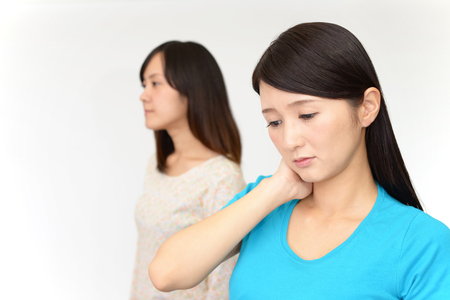 Disappointed Asian womanの写真素材