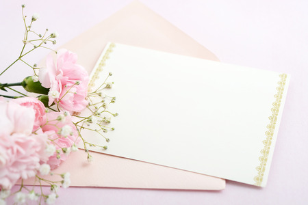 Envelope with blank letterの写真素材